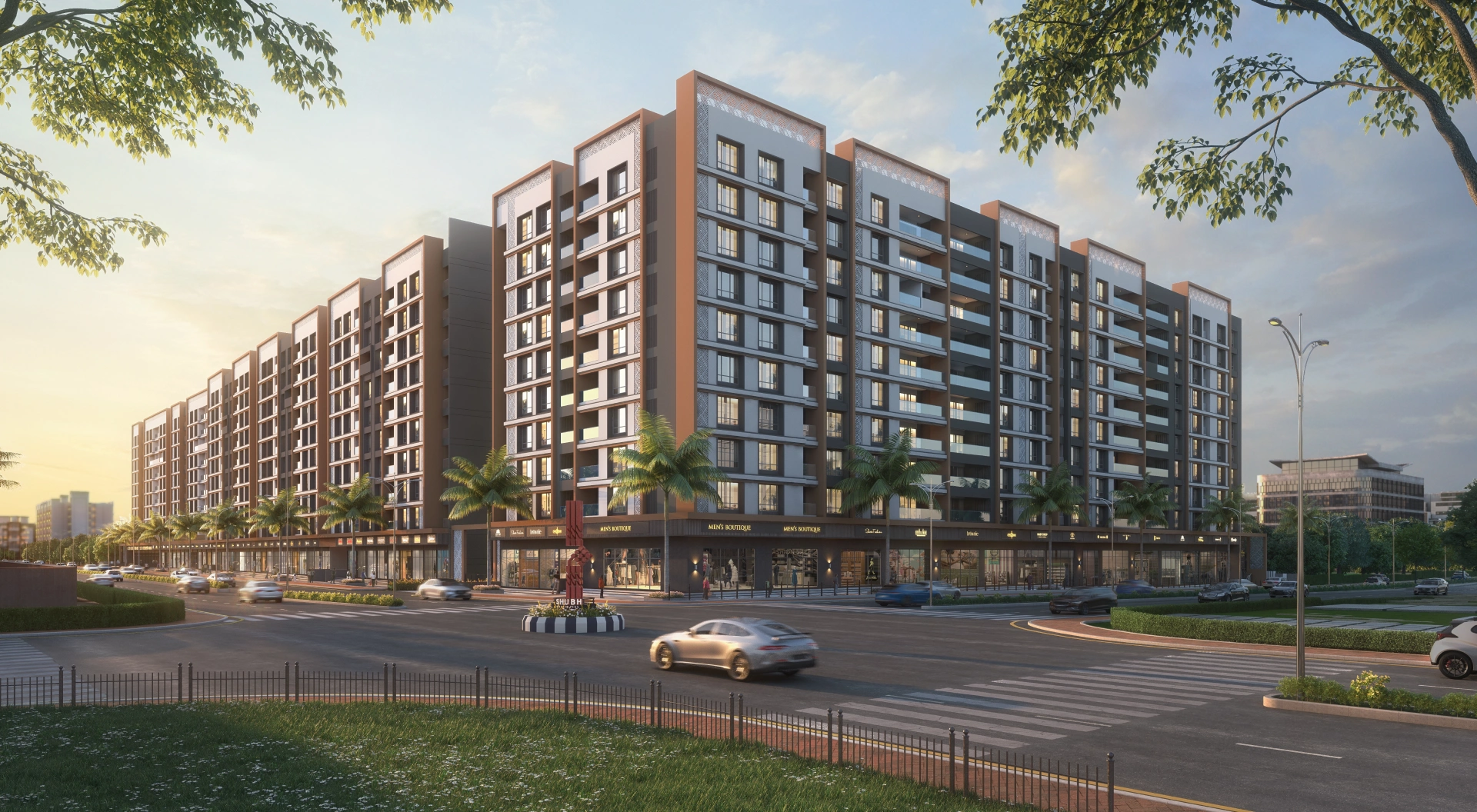 Premium residence exterior with landscaped setting